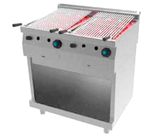 Jemi Parrilla a Gas Piedra Volcánica Serie 600 Pie A Gas - Fondo 60 cm