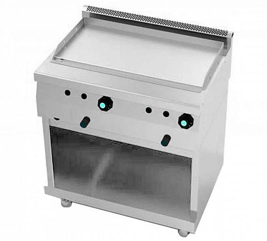 Jemi Fry Top Serie 600 Liso Pie  Gas - Fondo 60 cm