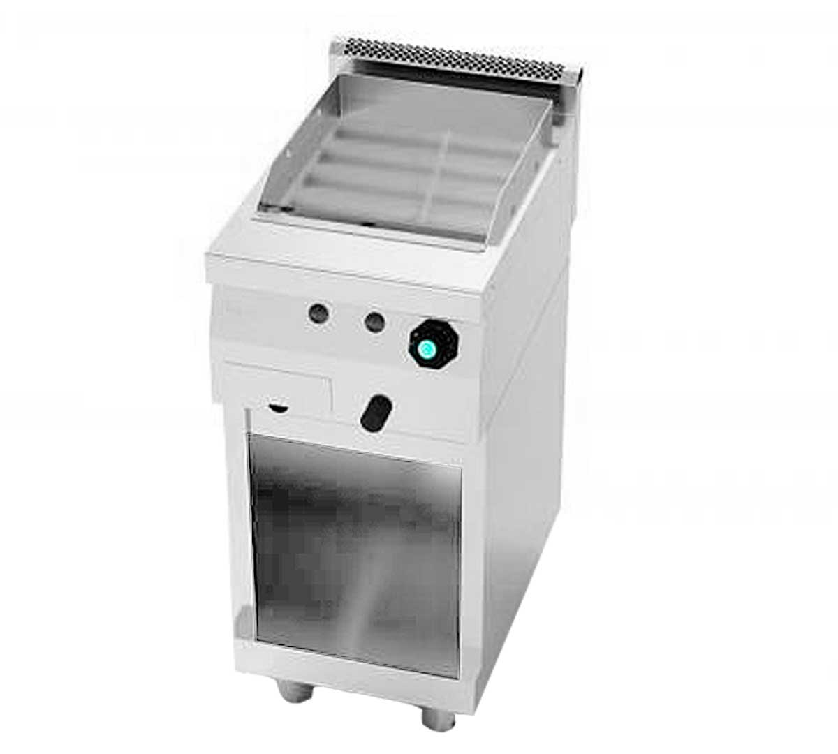 Jemi Fry Top Serie 600 Liso Pie Gas Gas - Fondo 60 cm