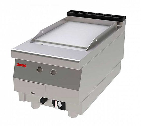 Jemi Fry Top de Acero Serie 750 EV Sobremesa Placa Lisa SFRT Gas - Fondo 75 cm - Potencia 8,02 o 16 kW