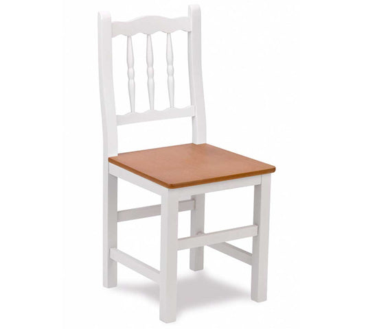 Silla M10 Madera Muebles Romero - Madera - Blanco/Miel