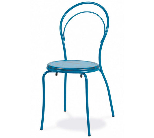 Silla M1008 Madera Envejecida Muebles Romero - Azul Envejecido