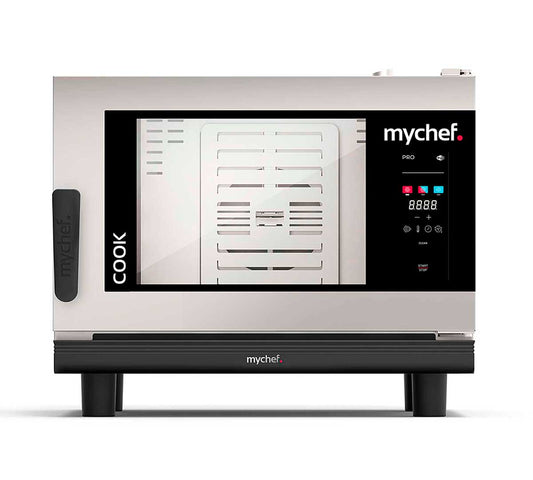 HORNO COMBINADO COOK PRO GN 1/1 - 4, Sin TSC 400/3L+N/50-60 (1) con apertura de puerta a mano izquierda