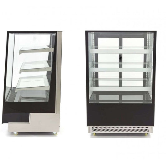 VITRINA REFRIGERADA VENTILADA TOTAL CRISTAL RECTO CON 3 ESTANTES DE CRISTAL 900X810X1454H MM LÍNEA PEKÍN XC400L Ref: XC400L